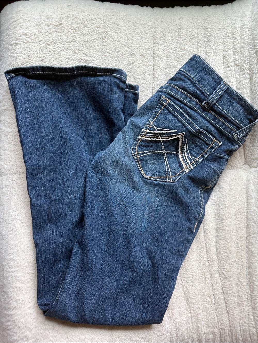 Ariat Women's Dark Blue Bootcut Jeans with Contrast Back Stitching